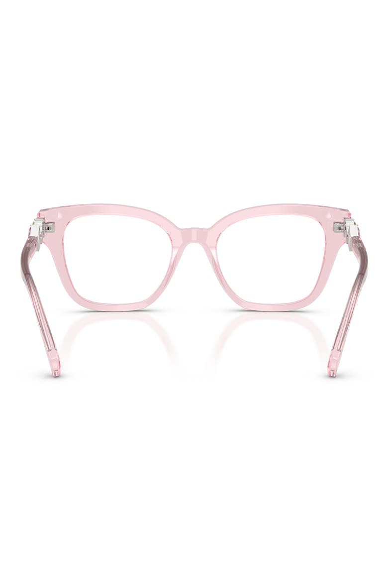 52mm Square optical glasses, Alternate, color, TRANSPARENT PINK / DEMO LENS