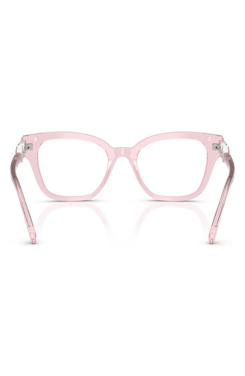 Swarovski 50mm Small Square Optical Glasses In Pink