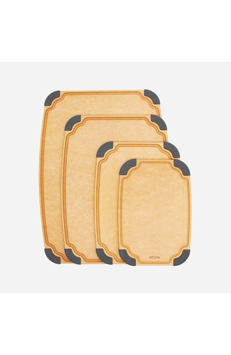Eli Home Essential Series 4-in-1 Cutting Board Set, Alternate, color, Brown