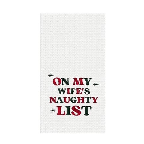 Wife's Naughty List Christmas Towel