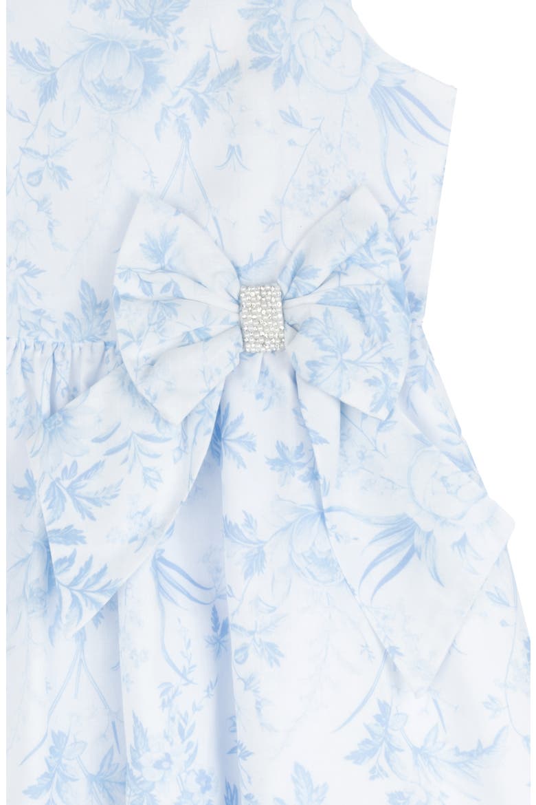 Kids' Floral Bow Dress, Alternate, color, BLUE