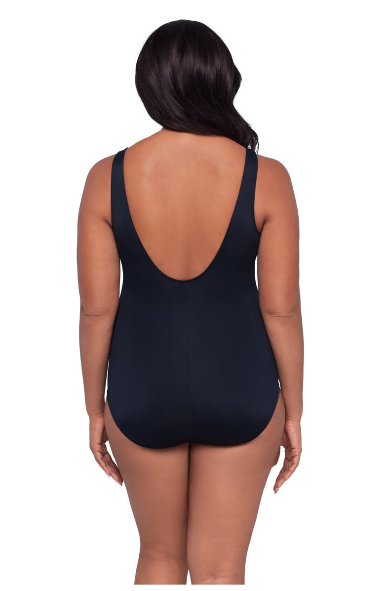 Trimshaper Addison Surplice One-Piece Control Swimsuit, Alternate, color, Tropical Treasure