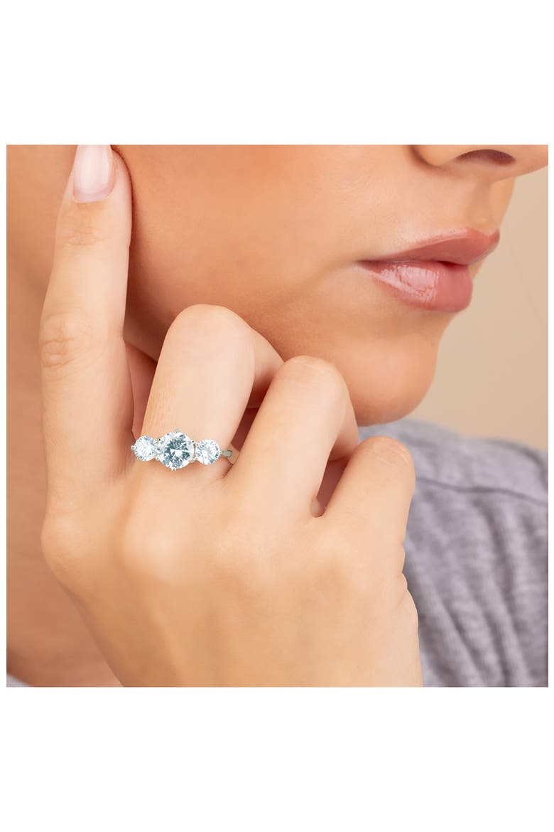 Nia 3-Stone Cubic Zirconia Ring, Alternate, color, SILVER