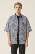 Modenaire Printed Short Sleeve Chest Pocket Shirt