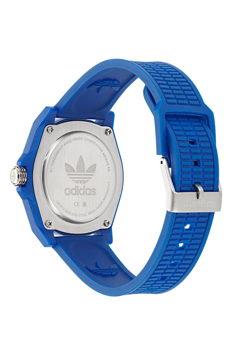 adidas Poject Four Resin Strap Watch, 41mm, Alternate, color, Blue