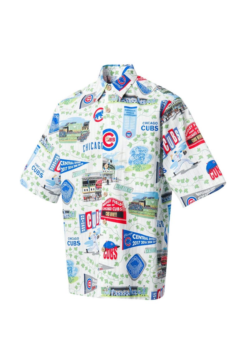 Chicago Cubs Reyn Spooner Scenic Button-Up Shirt - White, Alternate, color, White
