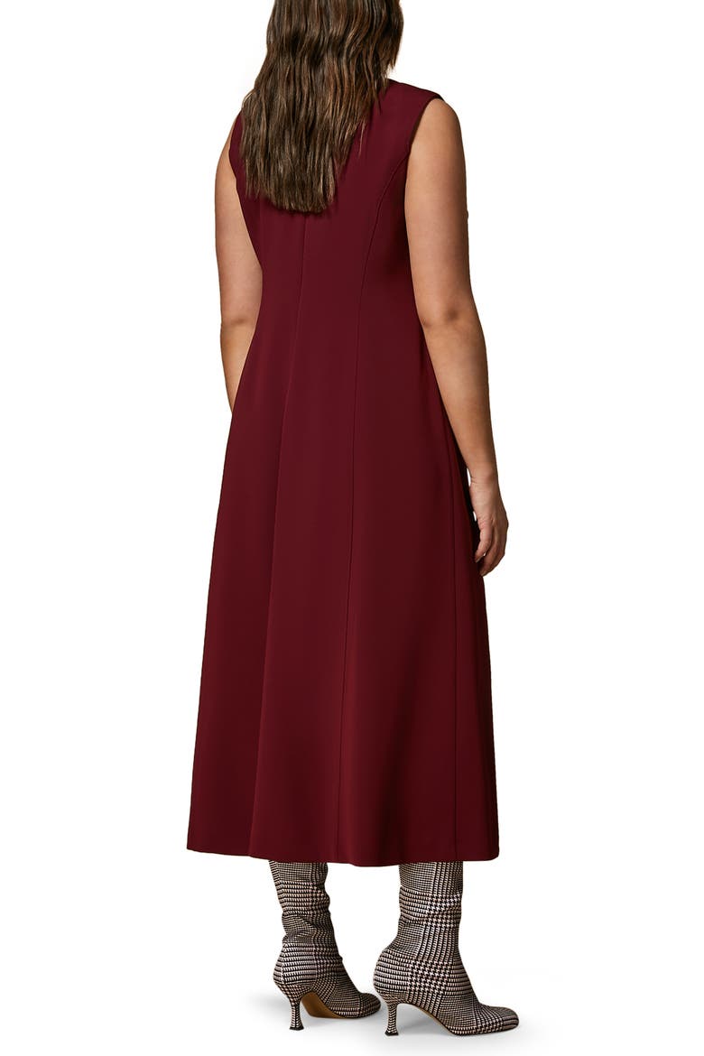 Flared Sheath Dress, Alternate, color, BORDEAUX
