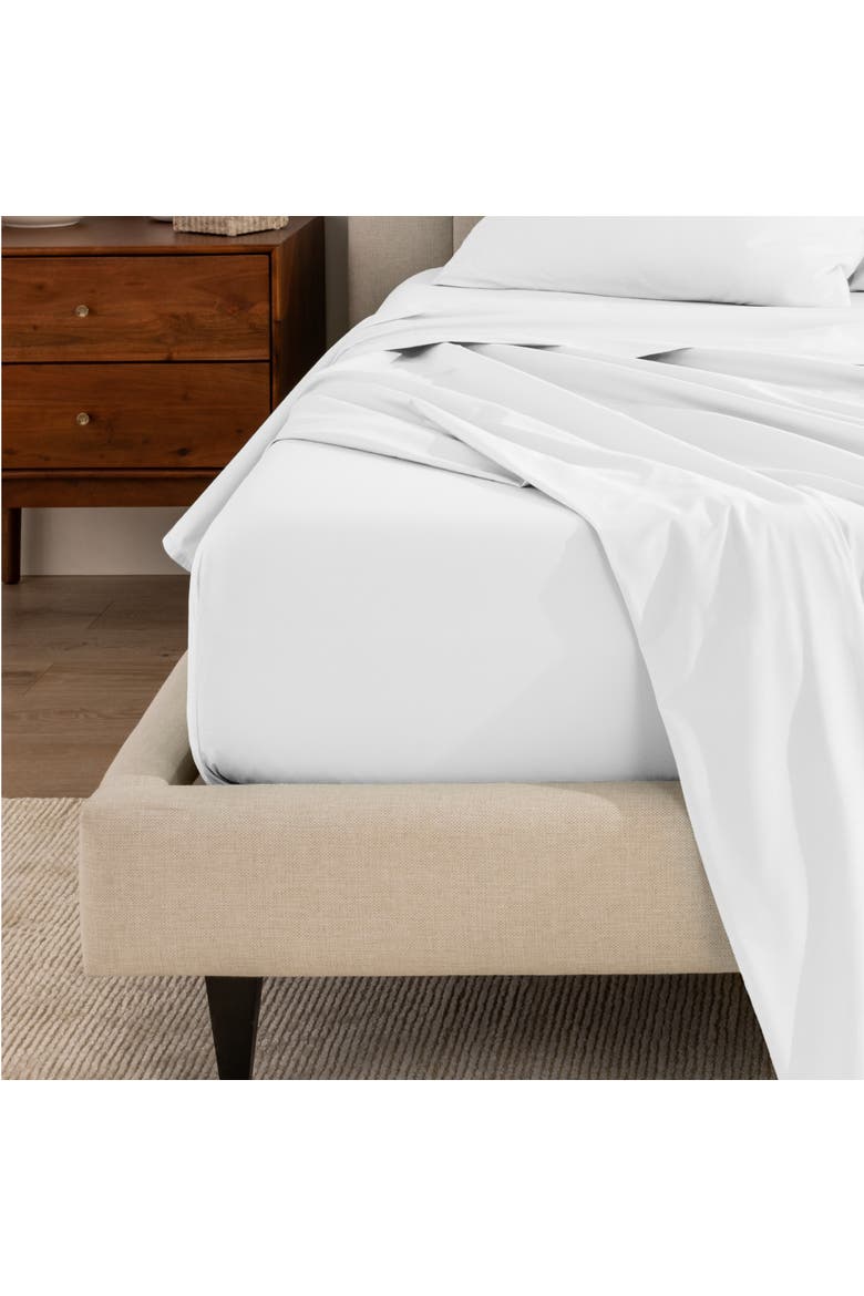 100% Organic Cotton Percale Cooling Sheet Set, Alternate, color, White