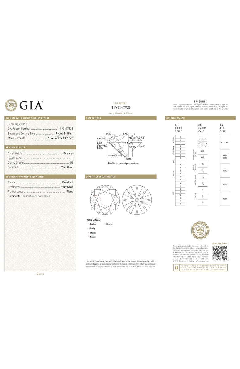 Bony Levy 1.04ct. Round Brilliant Diamond, Alternate, color, 