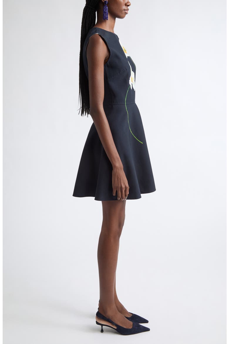 Peony Fit & Flare Dress, Alternate, color, WHITE/ NAVY