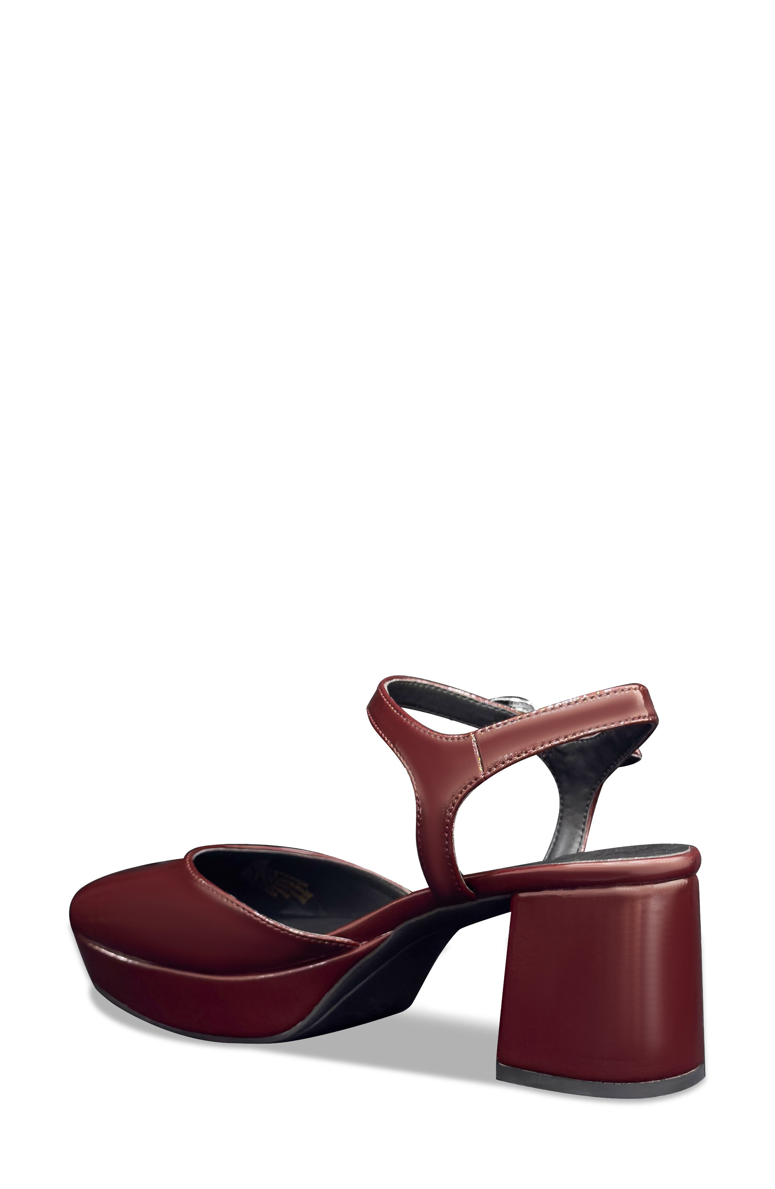 Aerosoles Senna Ankle Strap Platform Pump, Alternate, color, Merlot