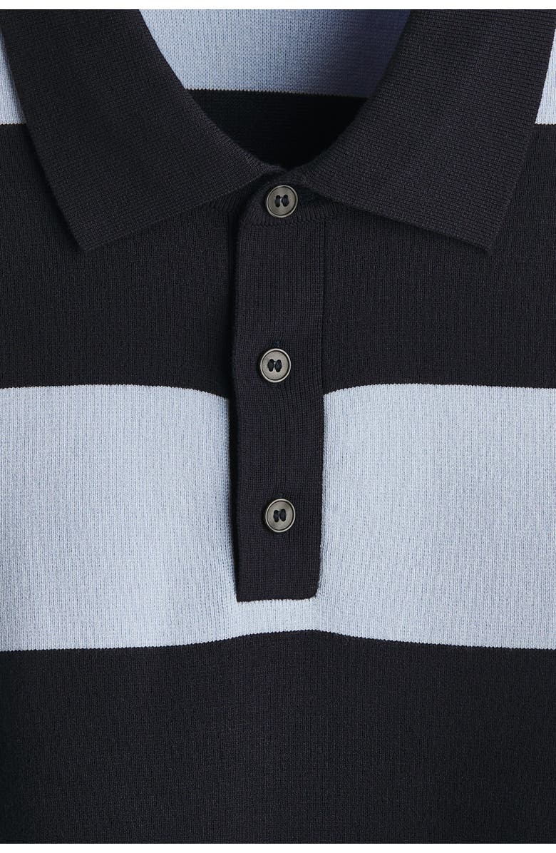 H&M Regular Fit Polo Shirt, Alternate, color, Navy Blue/Striped