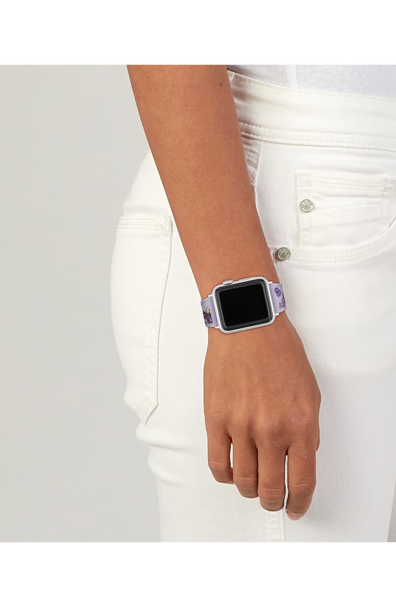 COACH 20mm Apple Watch<sup>®</sup> Watchband, Alternate, color, Purple