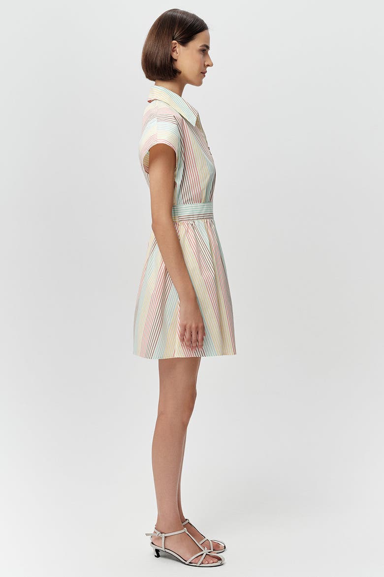 Lulu Zippered Pocketed Belted  Mini Dress, Alternate, color, Multi Color