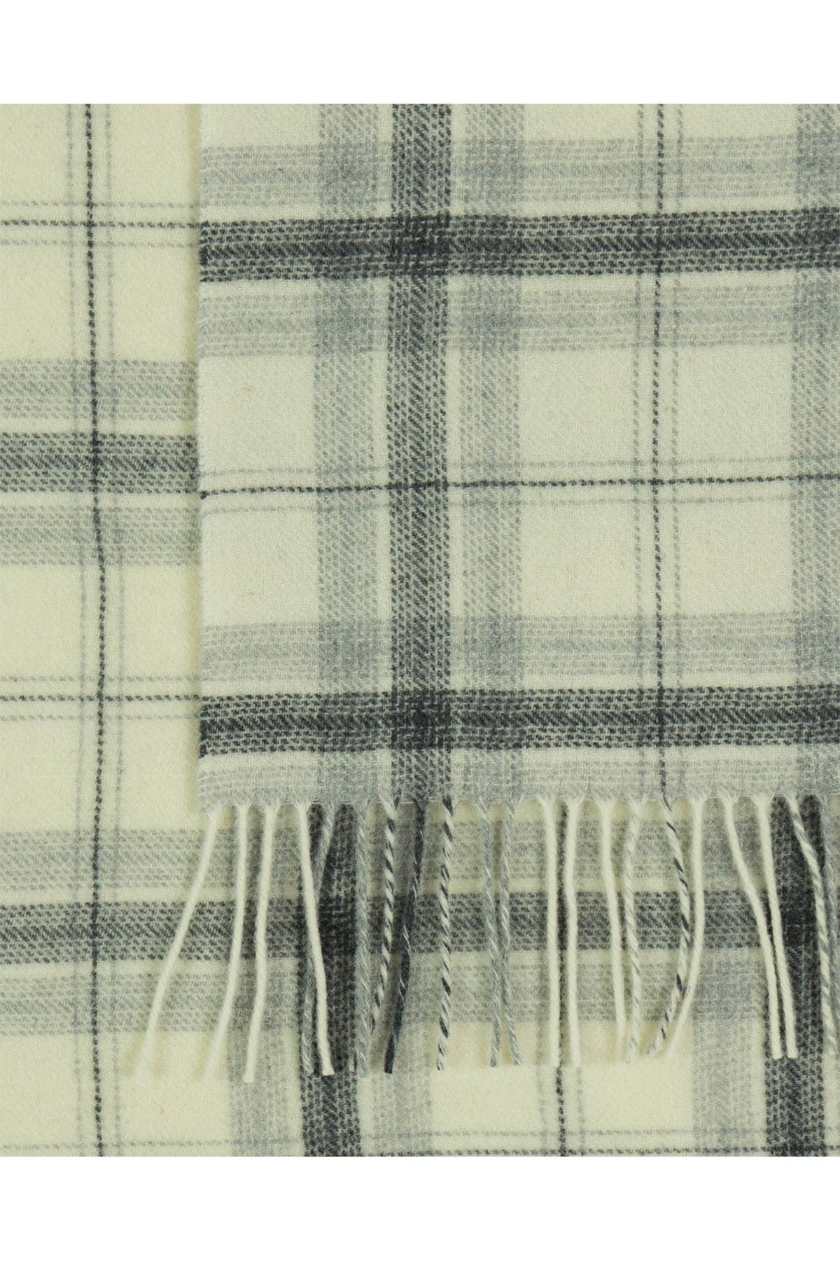 MELANGE HOME Italian Wool Blend Throw - White/Grey | Nordstromrack