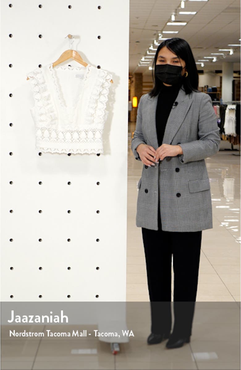 Plunge Neck Lace Top, sales video thumbnail