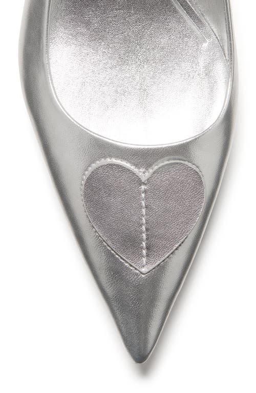 Kate Spade New York Lover Metallic Leather Slingback Pump In Silver