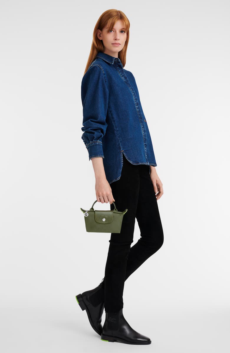 Longchamp Le Pliage Green Recycled Canvas Cosmetics Case, Alternate, color,