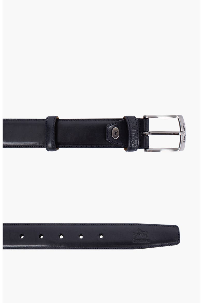 Classic Smooth Leather Belt 505, Alternate, color, Navy