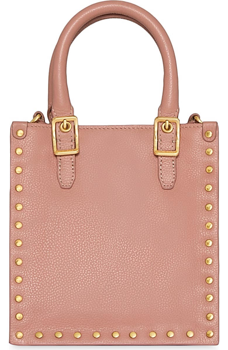 Rebecca Minkoff Mini Studded Leather Tote, Main, color, Romance