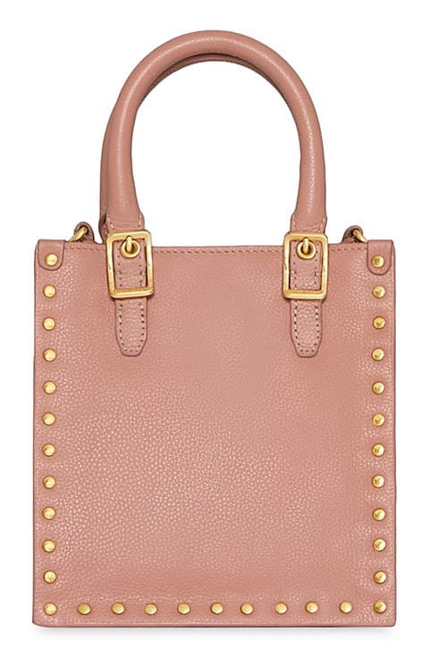 Mini Studded Leather Tote