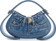 Balmain Medium Jolie Madame Denim Top Handle Bag