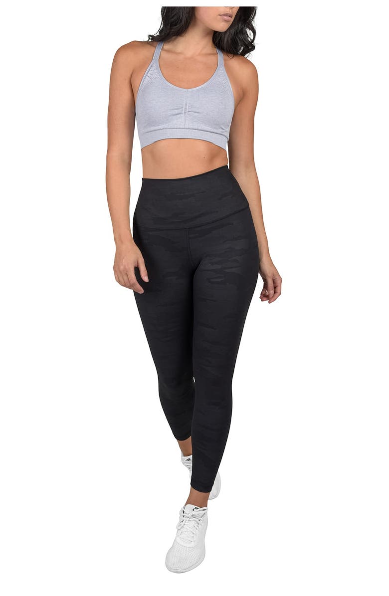 90 DEGREE BY REFLEX Lux Camo Super High Waist Ankle Leggings, Main, color,