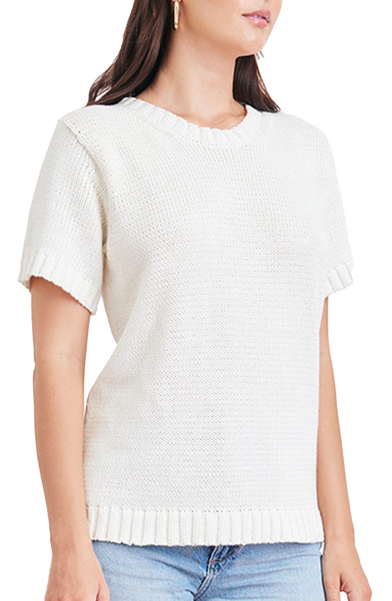 Paneros Clothing Simone Cotton Sweater Tee, Alternate, color, Off White
