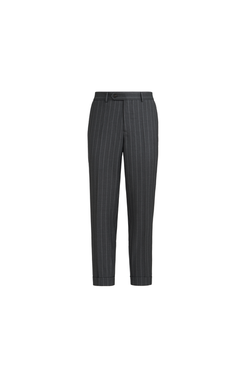 Wide chalk stripe trousers