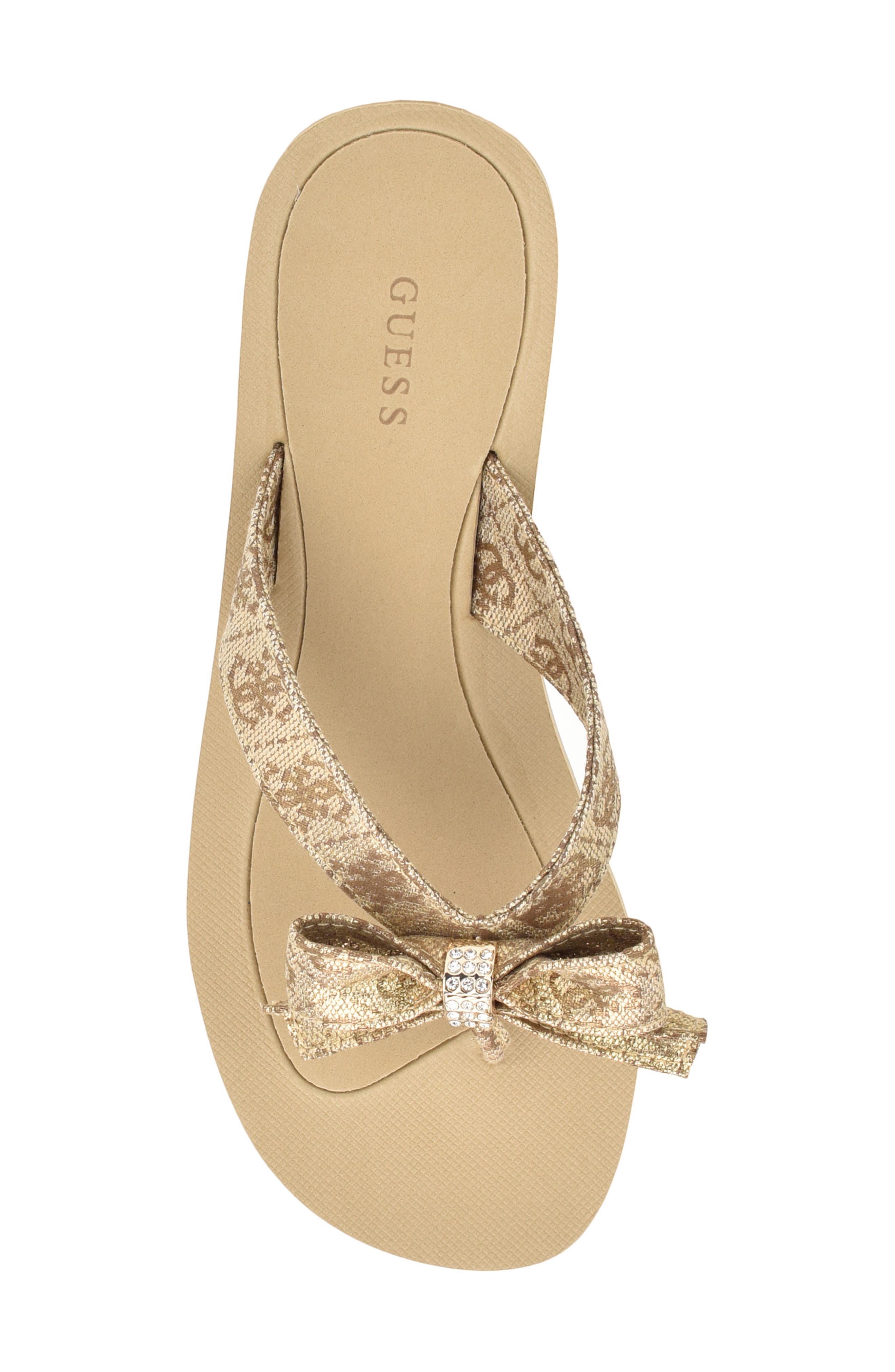 GUESS Tuta Flip Flop, Alternate, color, Gold 710