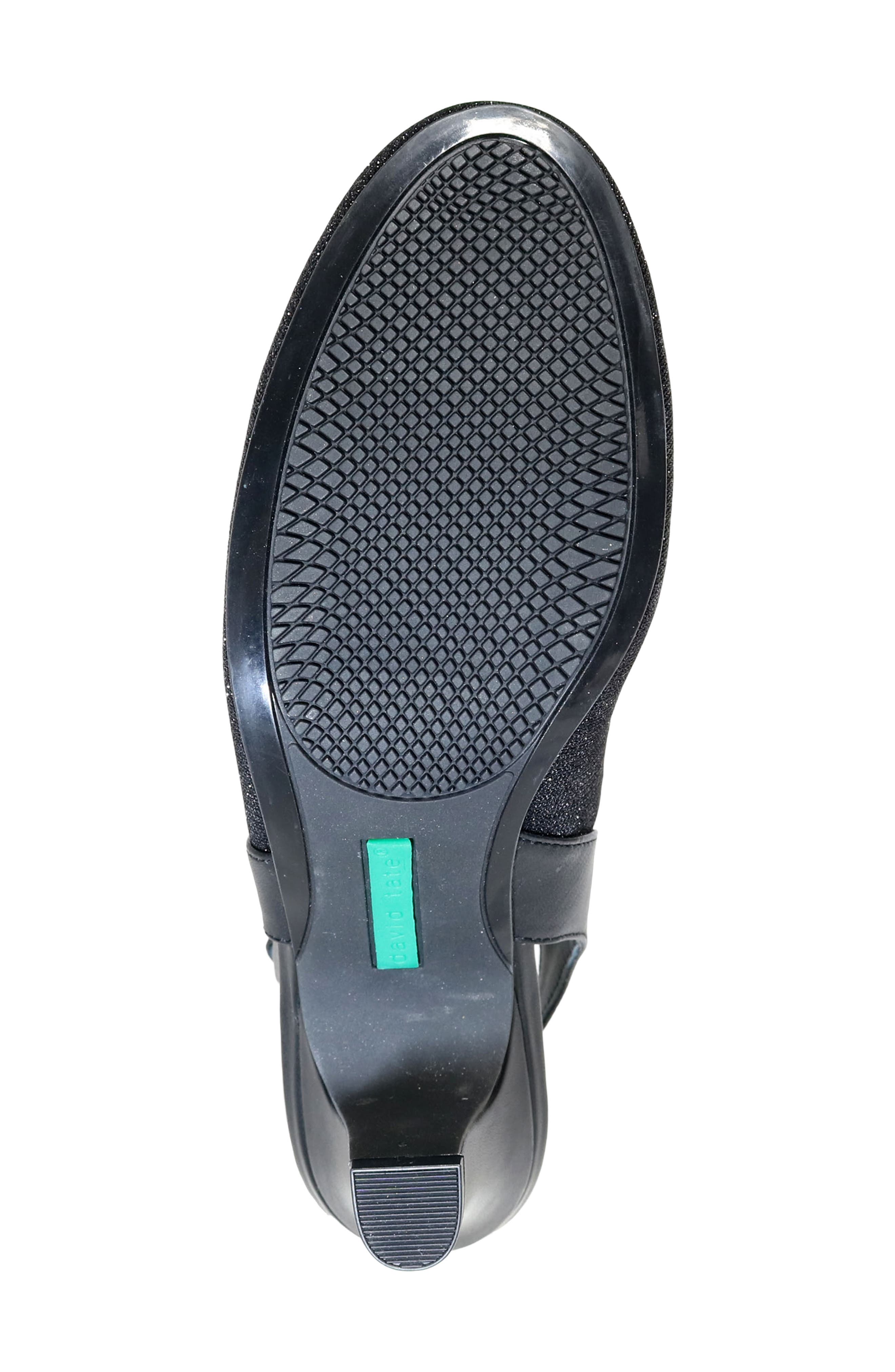 David Tate Avenue Slingback Pump, Alternate, color, Black Sparkle