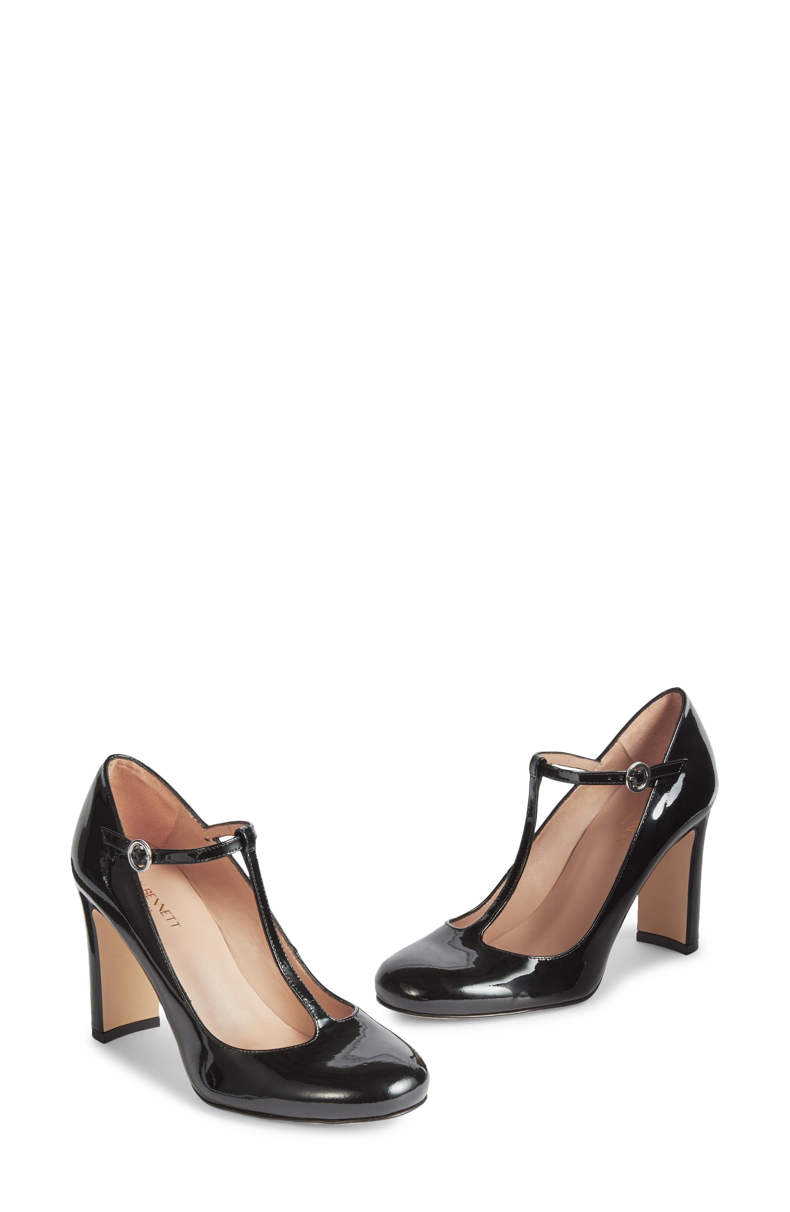 LK Bennett Annalise T-Strap Pump, Main, color, Black