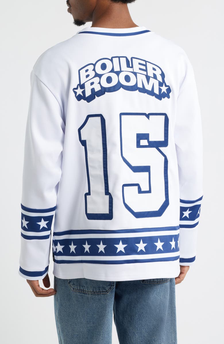 BOILER ROOM Oversize Hockey Jersey, Alternate, color, White