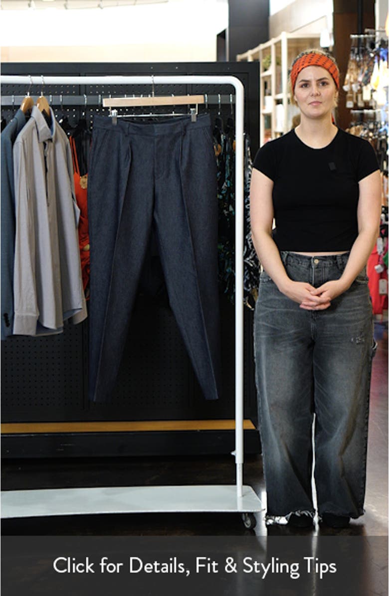 Perin Pleated Stretch Cotton & Virgin Wool Pants, sales video thumbnail