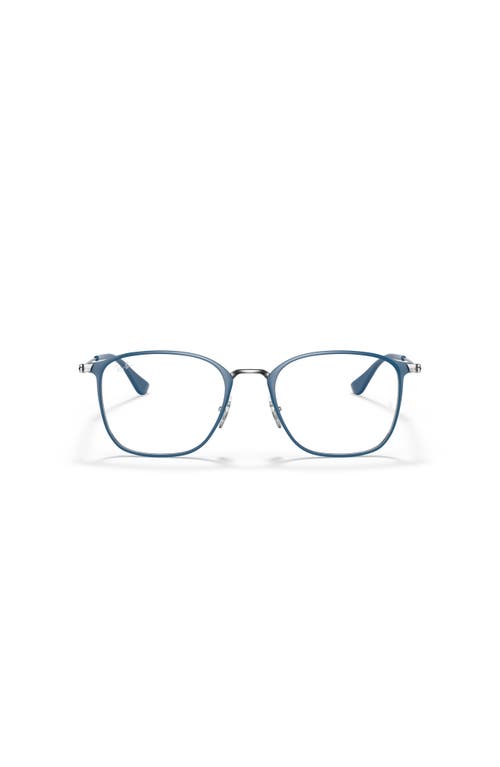 Ray Ban Ray-ban 51mm Square Optical Glasses In Blue