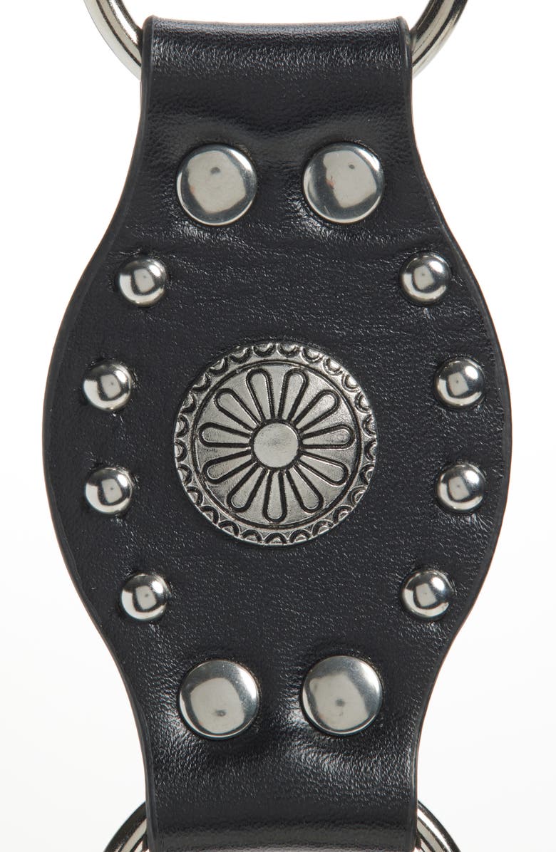 BP. Studded O-Ring Faux Leather Belt, Alternate, color, Black