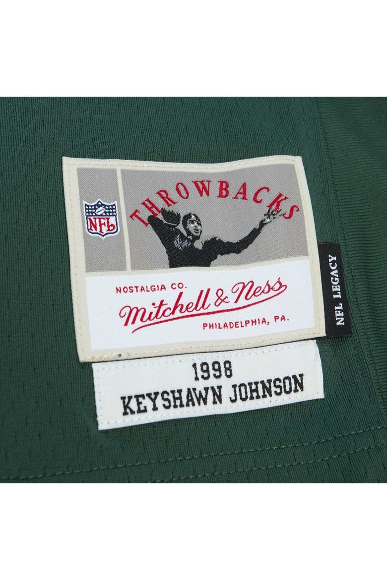 Men's Mitchell & Ness Keyshawn Johnson Green New York Jets Legacy Replica Jersey, Alternate, color, Green