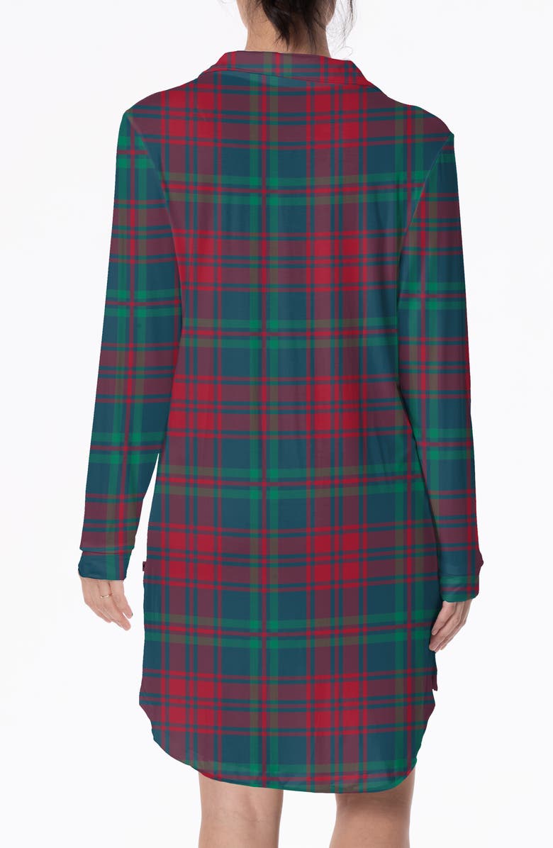 KicKee Pants Plaid Long Sleeve Nightshirt, Alternate, color, 