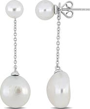 Julianna B. Freshwater Pearl Dangle Chain Earrings 10k