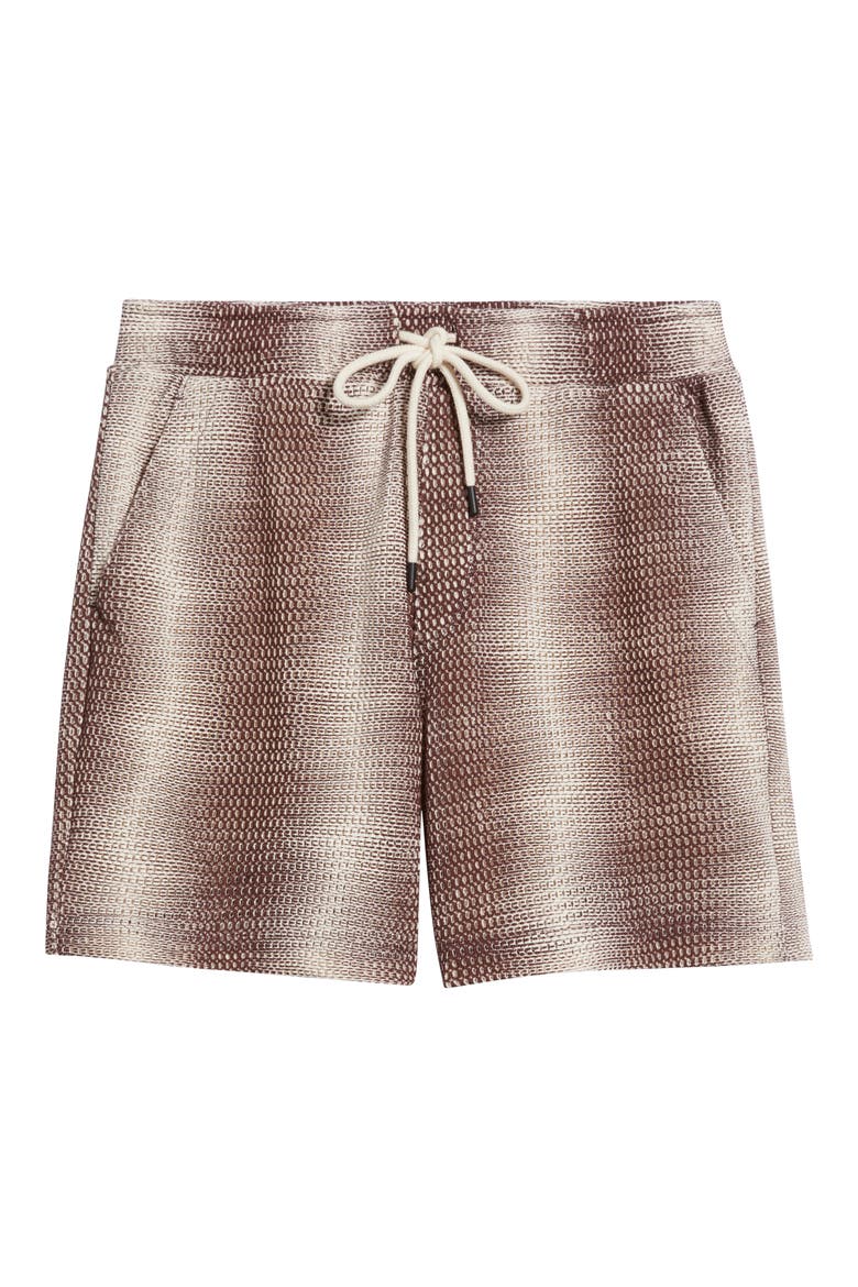 Echo Net Ombré Stripe Knit Shorts, Alternate, color, RED
