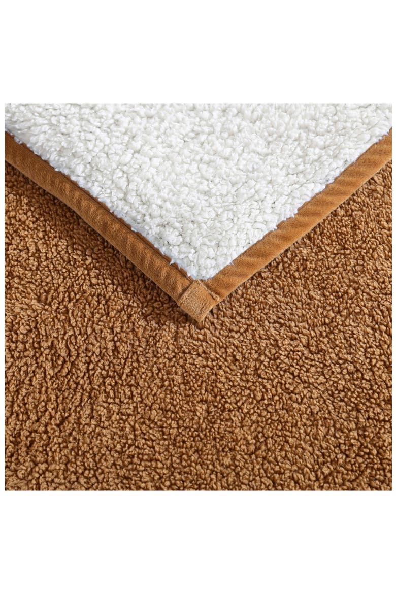 Reversible Fleece Throw Blanket, Alternate, color, BROWN