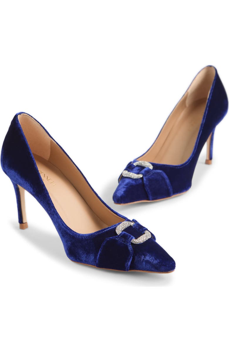 LK Bennett Thelma Crystal Oloid Pointed Toe Pump, Alternate, color, Imperial Blue