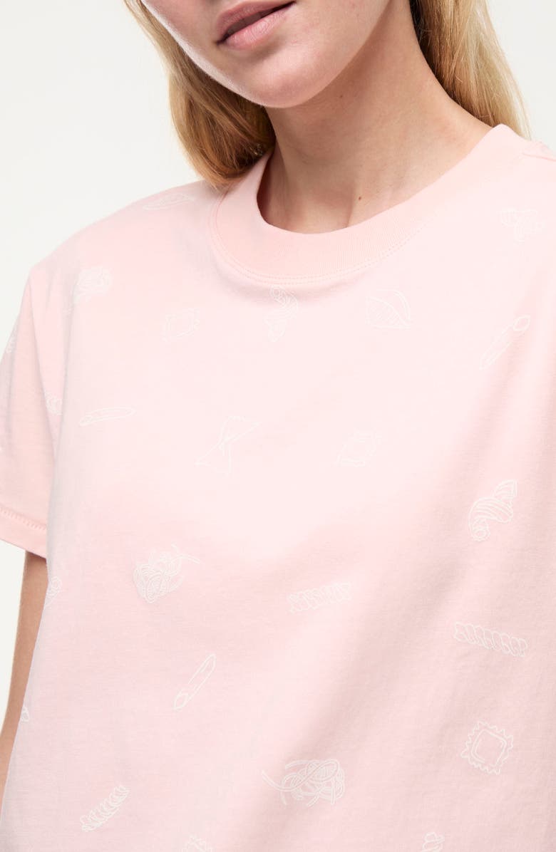 Wildfox Jaime Pasta Lover Graphic T-Shirt, Alternate, color, Chintz Rose