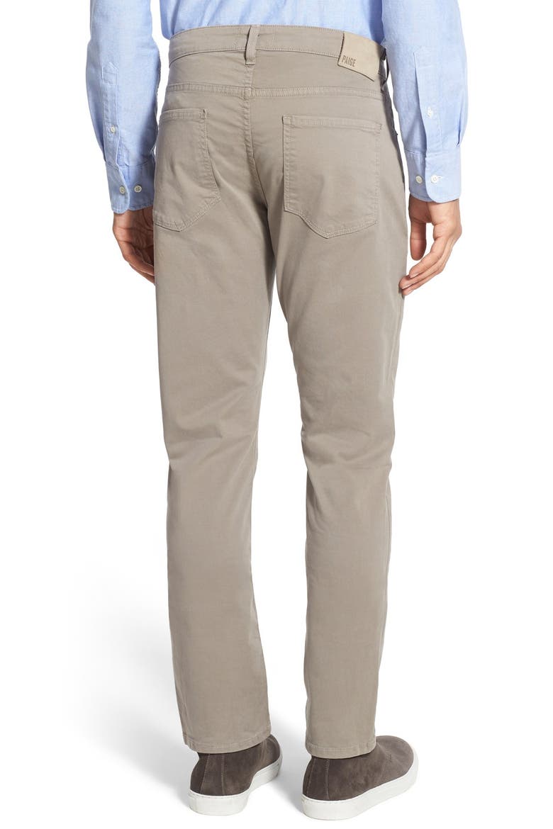 'Federal' Slim Straight Leg Twill Pants, Alternate, color, BRUSHED NICKLE