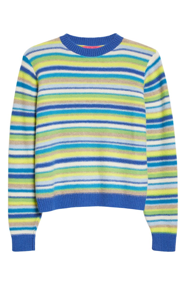 The Elder Statesman Vista Stripe Cashmere Sweater, Alternate, color,