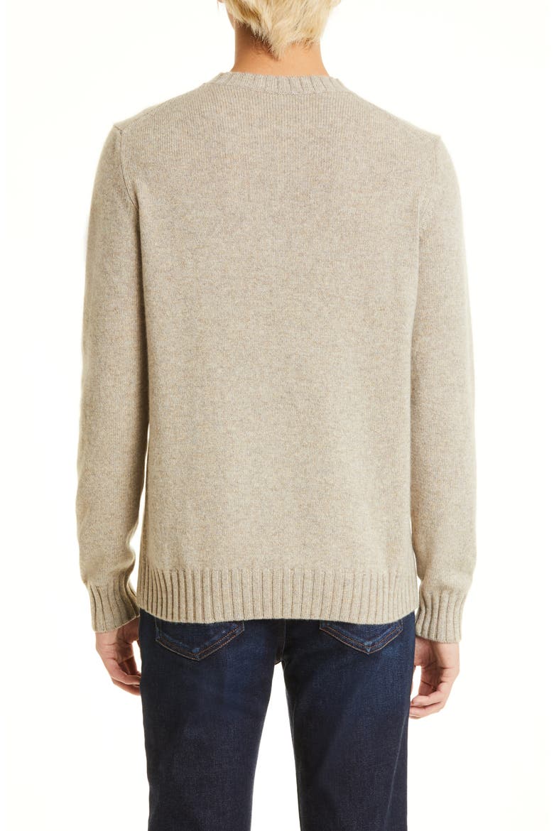 Cashmere Crewneck Sweater, Alternate, color, BEIGE