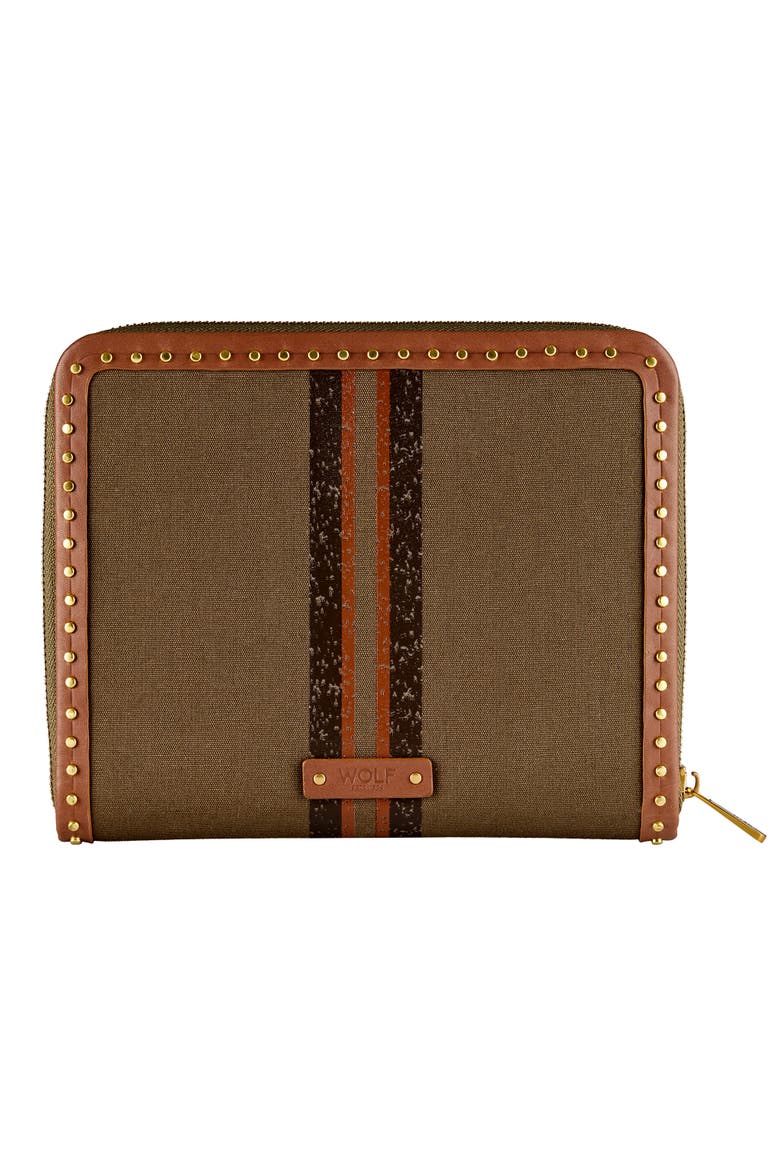 Ida Travel Zip Jewelry Portfolio, Main, color, Khaki