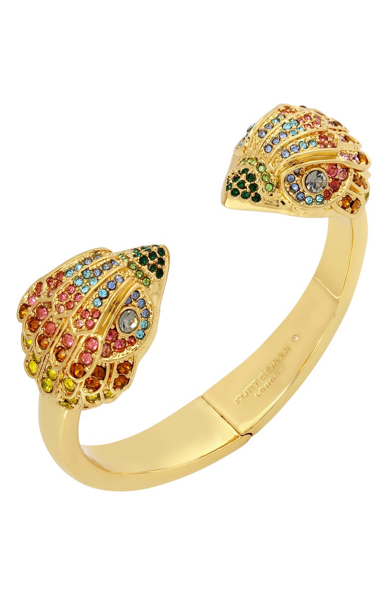 Kurt Geiger London Rainbow Crystal Eagle Hinged Bangle, Alternate, color,