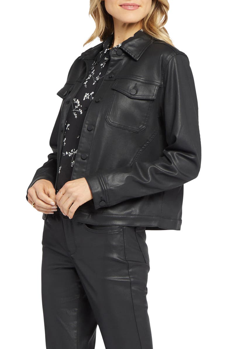 NYDJ Coated Denim Trucker Jacket, Alternate, color,