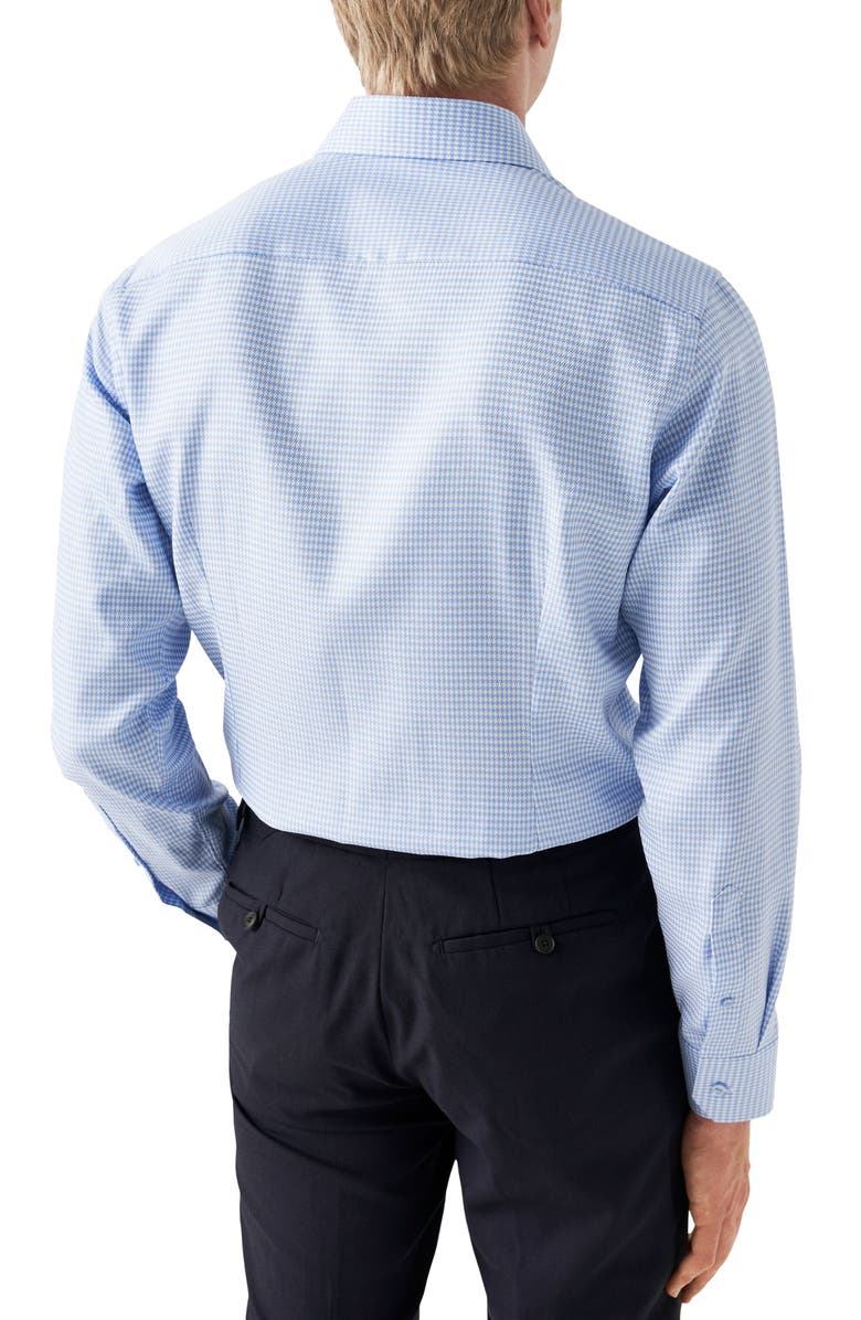 Eton Houndstooth Cotton Dress Shirt, Alternate, color, 